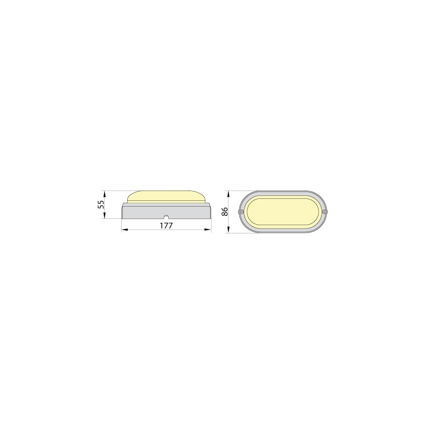 Brilagi - Світлодіодне стельове промислове освітлення SIMA LED/12W/230V IP65 біла