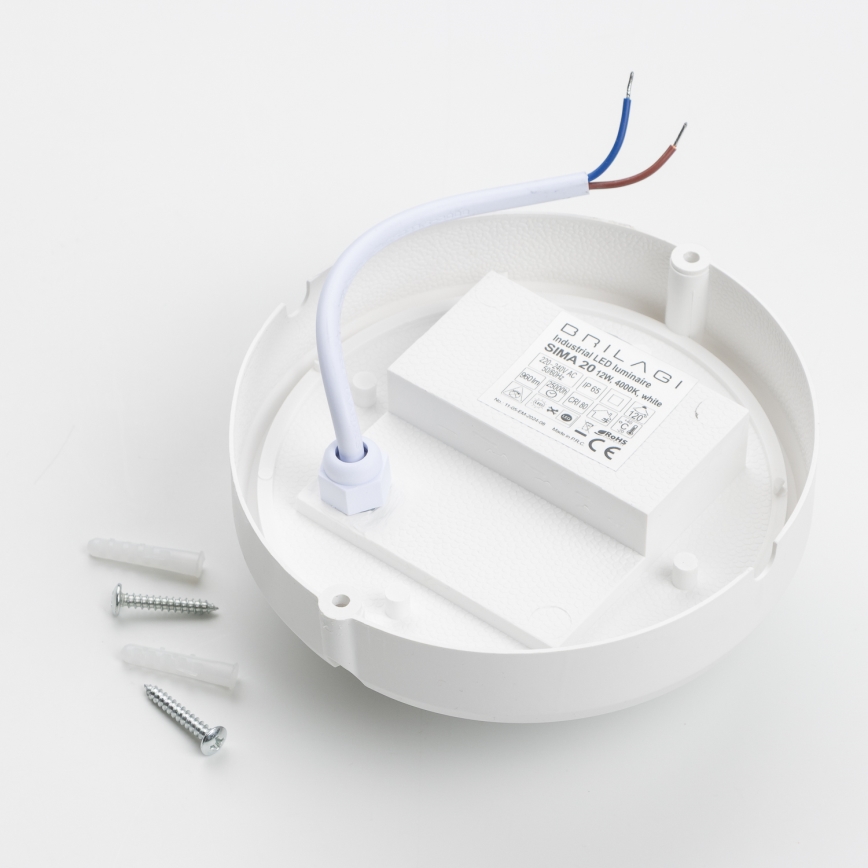 Brilagi - Світлодіодне стельове промислове освітлення SIMA LED/12W/230V IP65 білий