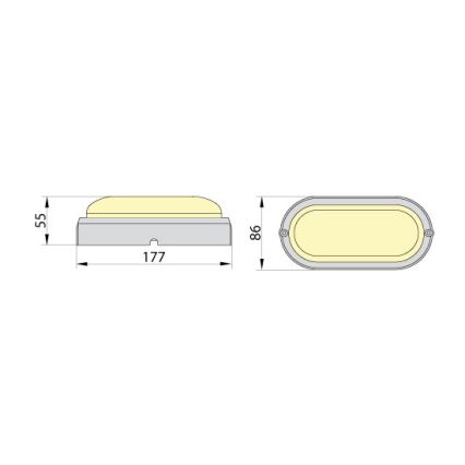 Brilagi - Світлодіодне стельове промислове освітлення SIMA LED/12W/230V IP65 чорна