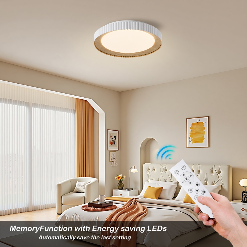 Brilagi - LED затемнюваний стельовий світильник NEXO LED/48W/230V 3000-6000K білий, діаметр 43 см + пульт дистанційного керування