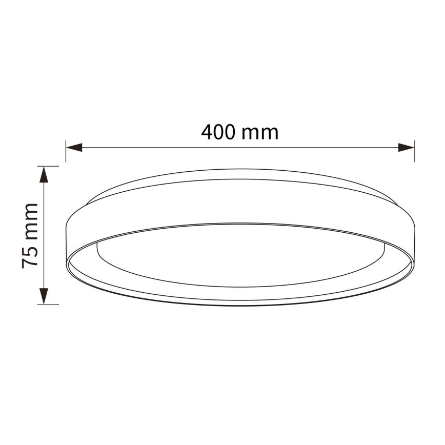 BRILAGI - LED стельний світильник WALDO з регулюванням яскравості LED/48W/230V 3000-6500K діам. 40 cm бежевий/золотий + пульт дистанційного керування