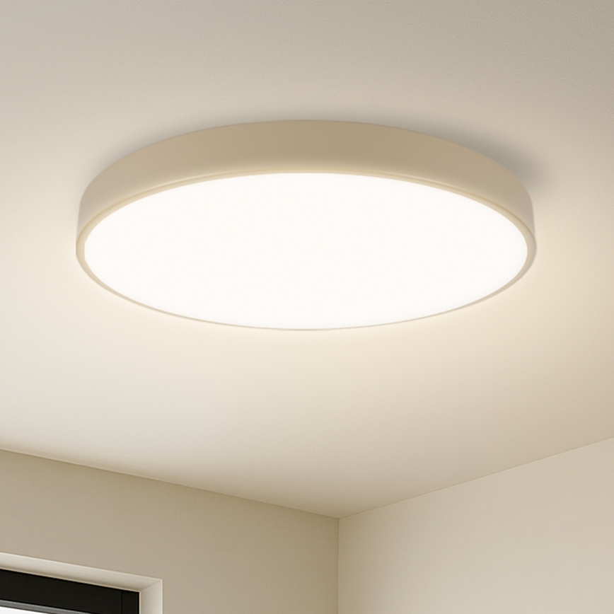 Brilagi - LED стельовий світильник з регулюванням яскравості POOL SMART LED/60W/230V 3000-6000K діам. 50 см Wi-Fi Tuya бежевий + пульт дистанційного керування