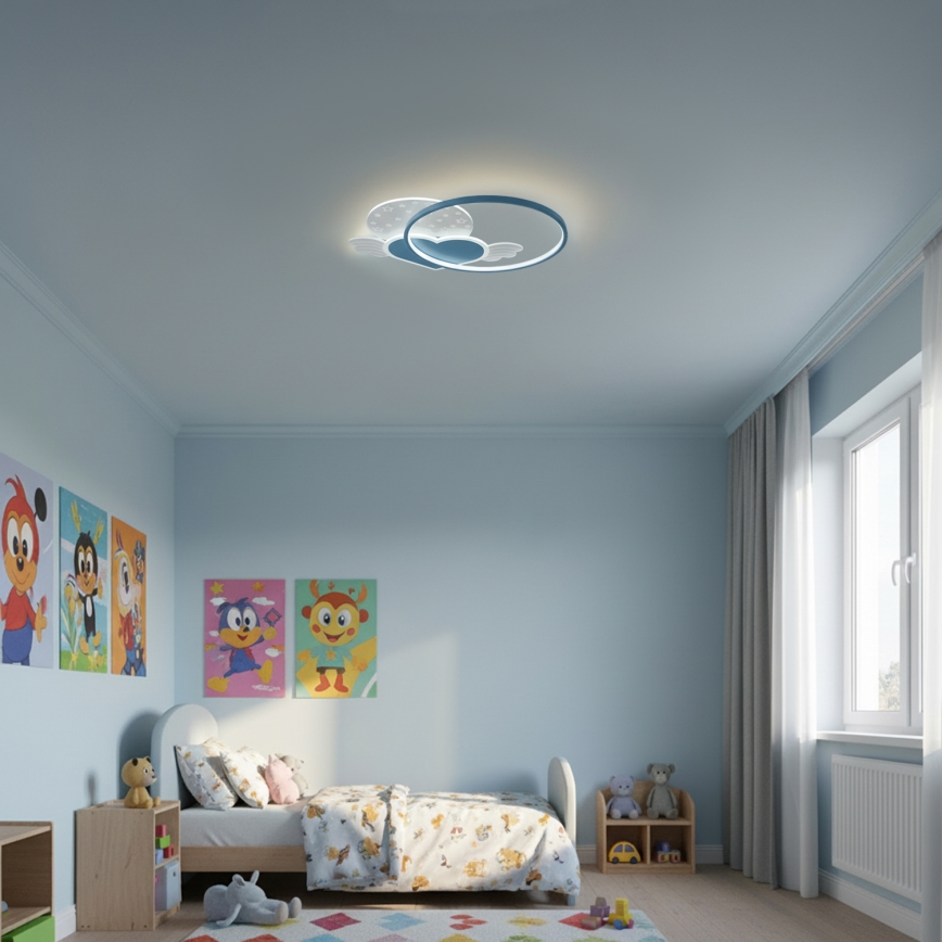 Brilagi - світлодіодний дитячий стельовий світильник LOVE LED/48W/230V 3000/4500/6000K синій
