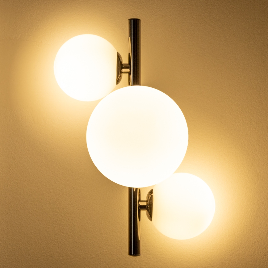 Brilagi - Світлодіодний настінний світильник MILLA 3xG9/3W/230V глянцевий хром/білий