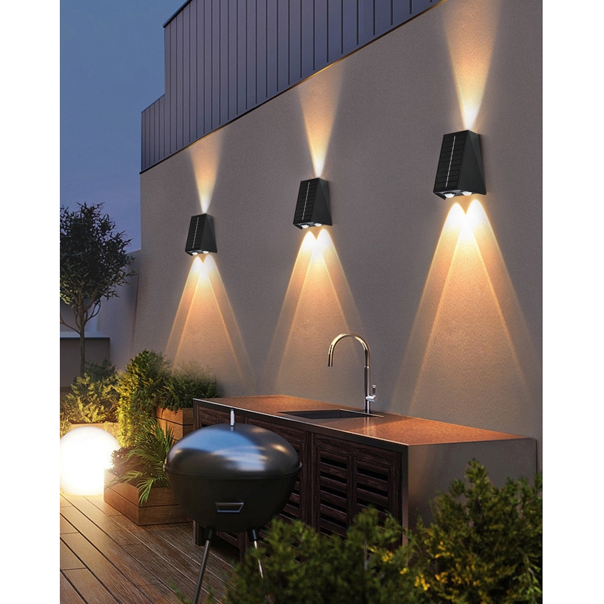 Brilagi - Світлодіодний настінний світильник на сонячній батареї PYRAMID LED/2W/3,2V 1300 mAh IP54