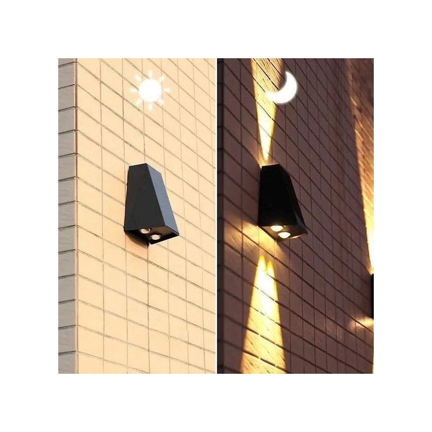 Brilagi - Світлодіодний настінний світильник на сонячній батареї PYRAMID LED/2W/3,2V 1300 mAh IP54