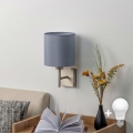 BRILAGI - світлодіодний настінний світильник NUBILA 1xE27/60W/230V матовий хром/світло-сірий