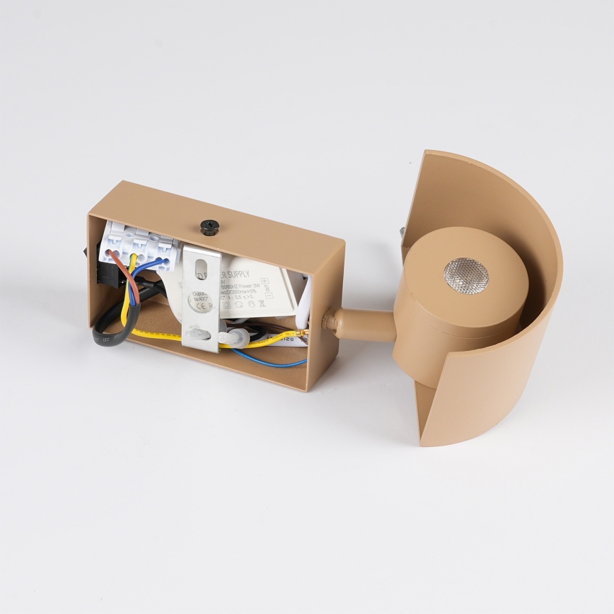 Брілагі - світлодіодний настінний світильник ВАСТО, 3 Вт/230 В, бежевий