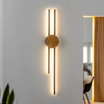 Brilagi - Світлодіодний настінний світильник WOODY COLLINE LED/15W/230V 80 см дуб