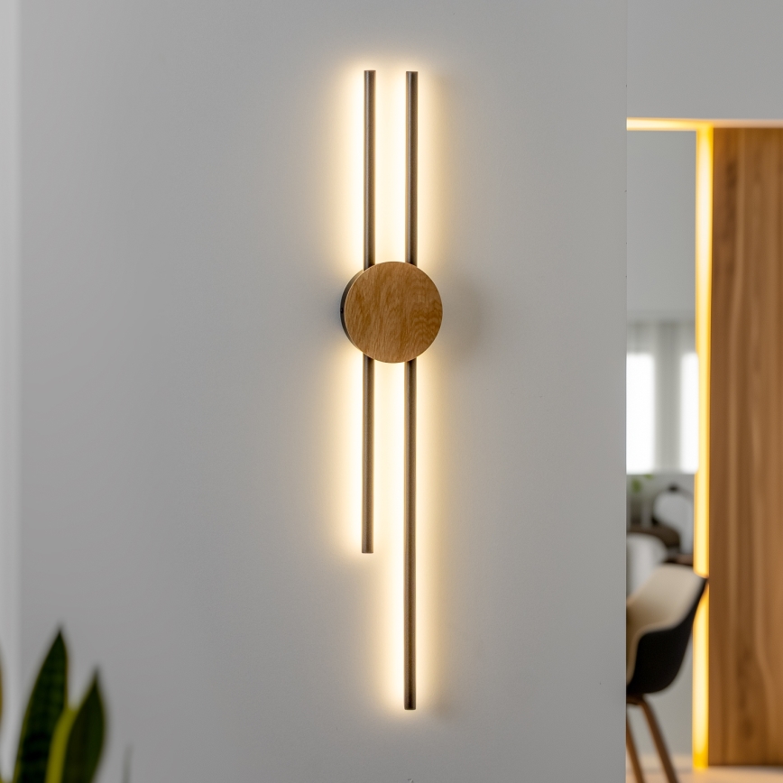 Brilagi - Світлодіодний настінний світильник WOODY COLLINE LED/15W/230V 80 см дуб