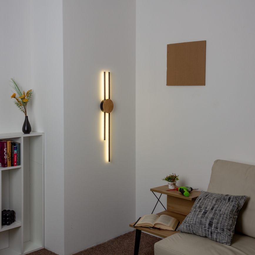 Brilagi - Світлодіодний настінний світильник WOODY COLLINE LED/15W/230V 80 см дуб