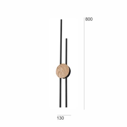 Brilagi - Світлодіодний настінний світильник WOODY COLLINE LED/15W/230V 80 см дуб