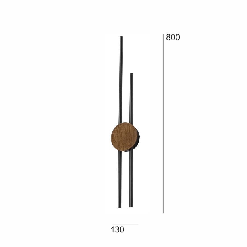 Brilagi - Світлодіодний настінний світильник WOODY COLLINE LED/15W/230V 80 см дуб