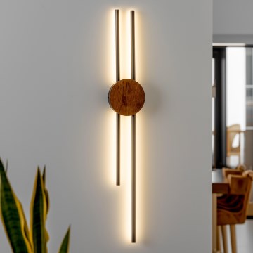Brilagi - Світлодіодний настінний світильник WOODY COLLINE LED/15W/230V 80 см дуб вишня