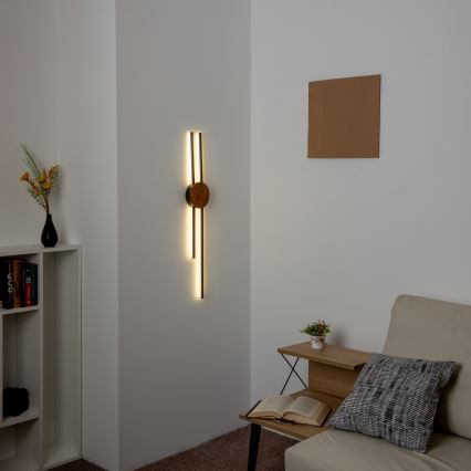 Brilagi - Світлодіодний настінний світильник WOODY COLLINE LED/15W/230V 80 см дуб вишня