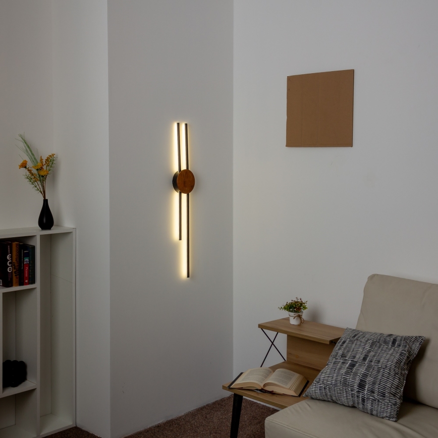 Brilagi - Світлодіодний настінний світильник WOODY COLLINE LED/15W/230V 80 см дуб вишня