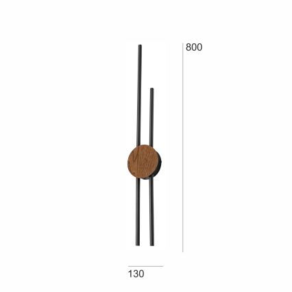 Brilagi - Світлодіодний настінний світильник WOODY COLLINE LED/15W/230V 80 см дуб вишня