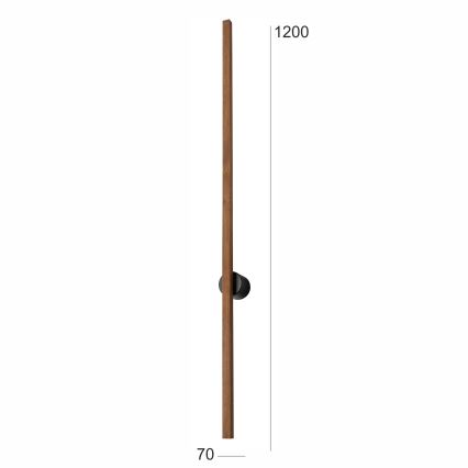 Brilagi - Світлодіодний настінний світильник WOODY LINE LED/12W/230V 120 см дуб вишня