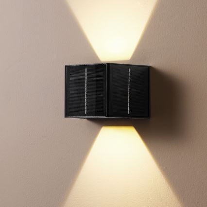 Brilagi - Світлодіодний настінний світильник з датчиком на сонячній батареї SOLAR CUBE LED/2W/3,2V 1300 mAh IP54