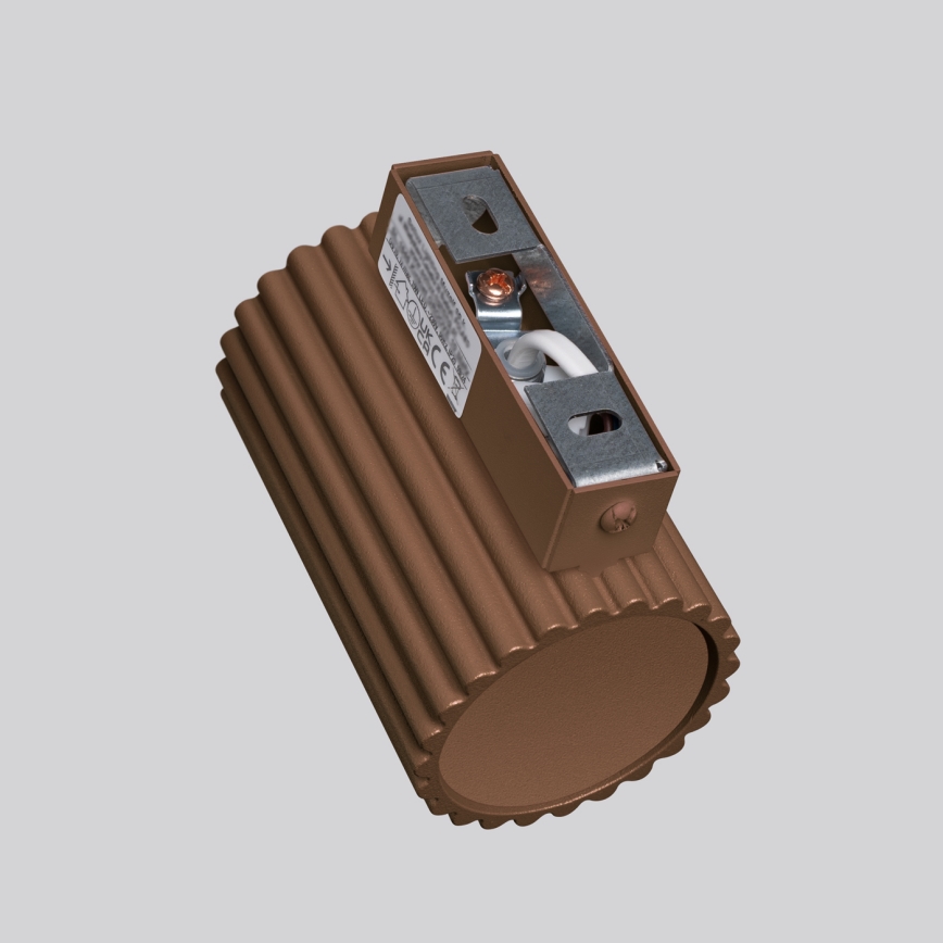 Брілагі - світлодіодний настінний світильник КРЕСТО, 1×цоколь ГУ10 / 10 Вт / 230 В, 10 см, коричневий