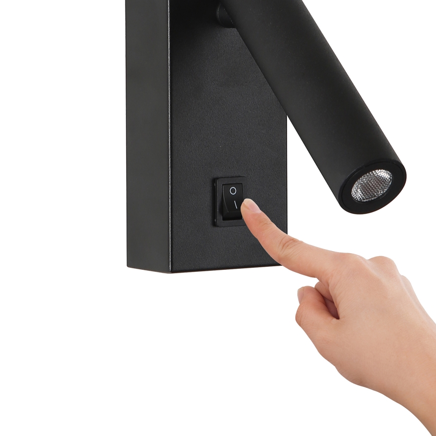 Brilagi - Світлодіодний настінний точковий світильник MAYA LED/3W/230V 4000K чорний