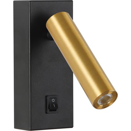 Brilagi - Світлодіодний настінний точковий світильник MAYA LED/3W/230V 4000K чорний/золотий