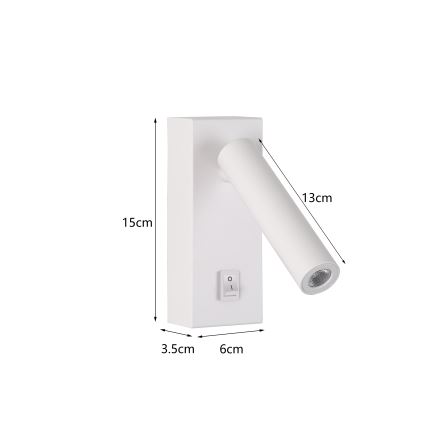 Brilagi - Світлодіодний настінний точковий світильник MAYA LED/3W/230V 4000K білий
