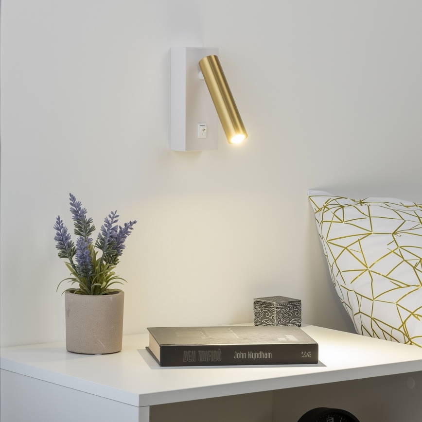Brilagi - Світлодіодний настінний точковий світильник MAYA LED/3W/230V 4000K білий/золотий