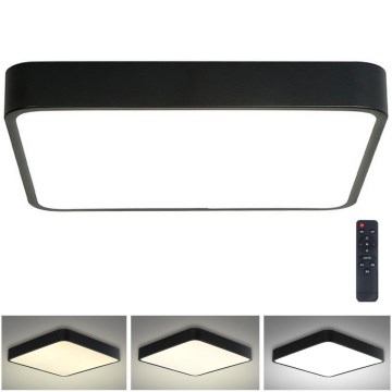 Brilagi - Світлодіодний регульований стельовий світильник POOL LED/48W/230V 3000-6000K 50x50 см чорний + дистанційне керування