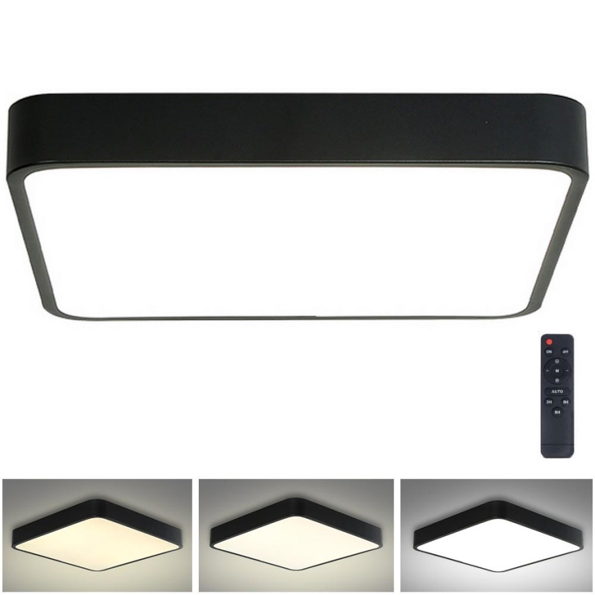Brilagi - Світлодіодний регульований стельовий світильник POOL LED/48W/230V 3000-6000K 50x50 см чорний + дистанційне керування
