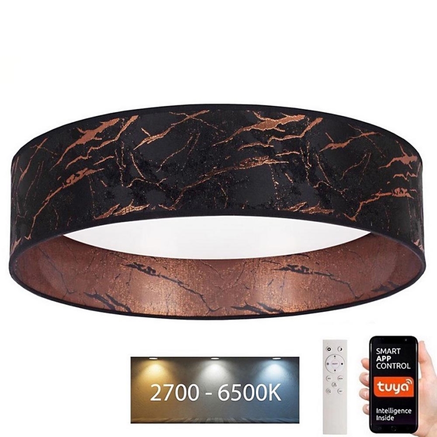 Brilagi - Світлодіодний регульований стельовий світильник VELVET SMART LED/24W/230V діаметром 45 см 2700-6500K Wi-Fi Tuya чорний/мідний + дистанційне керування