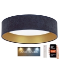 Brilagi - Світлодіодний регульований стельовий світильник VELVET SMART LED/36W/230V діаметром 55 см 2700-6500K Wi-Fi Tuya синій/золотий + дистанційне керування