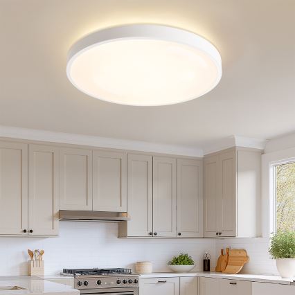 Brilagi - LED стельовий світильник з регулюванням яскравості GLASS POOL DOUBLE LED/80 Вт/230 В 3000–6000 К 60 см білий + пульт дистанційного керування