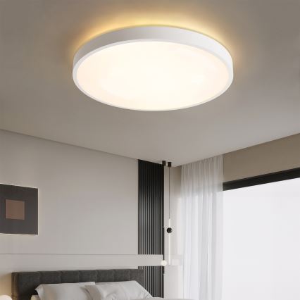 Brilagi - LED стельовий світильник з регулюванням яскравості GLASS POOL DOUBLE LED/80 Вт/230 В 3000–6000 К 60 см білий + пульт дистанційного керування