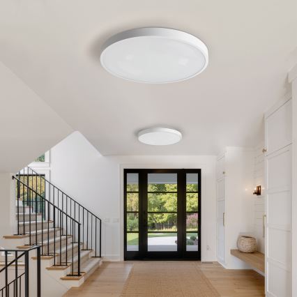 Brilagi - LED стельовий світильник з регулюванням яскравості GLASS POOL DOUBLE LED/80 Вт/230 В 3000–6000 К 60 см білий + пульт дистанційного керування