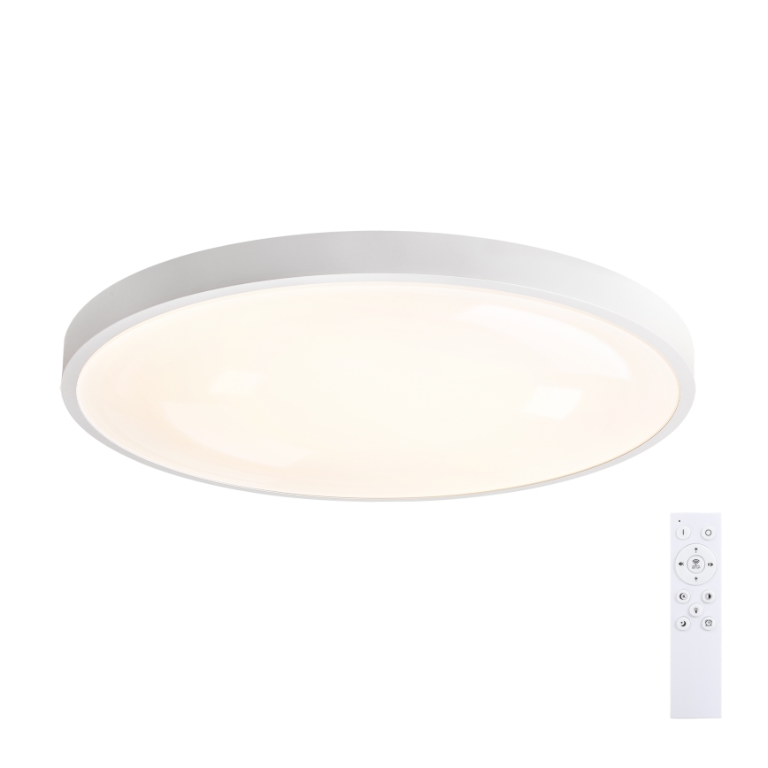 Brilagi - LED стельовий світильник з регулюванням яскравості GLASS POOL DOUBLE LED/80 Вт/230 В 3000–6000 К 60 см білий + пульт дистанційного керування
