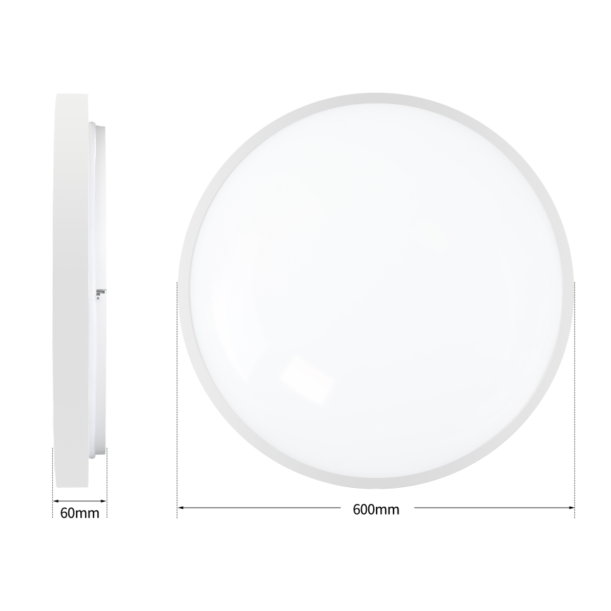 Brilagi - LED стельовий світильник з регулюванням яскравості GLASS POOL DOUBLE LED/80 Вт/230 В 3000–6000 К 60 см білий + пульт дистанційного керування