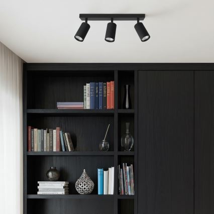 Brilagi - Затемнюваний світлодіодний точковий світильник LED RGBW SELE MODERN 3xGU10/6W/230V 3000K чорний + пульт дистанційного керування