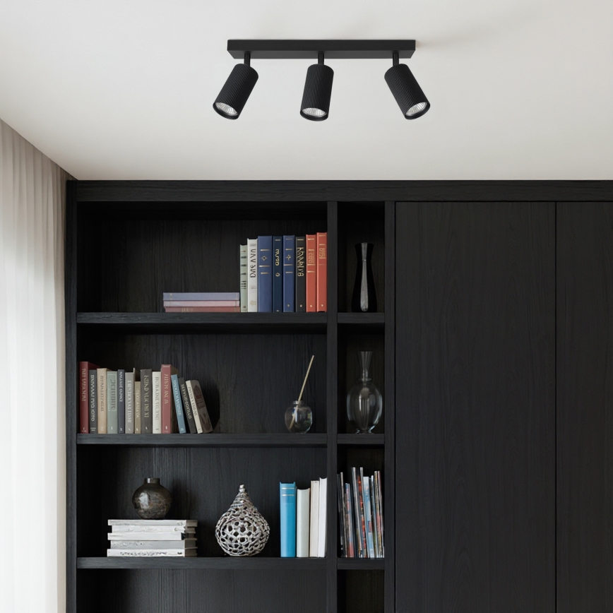 Brilagi - Затемнюваний світлодіодний точковий світильник LED RGBW SELE MODERN 3xGU10/6W/230V 3000K чорний + пульт дистанційного керування