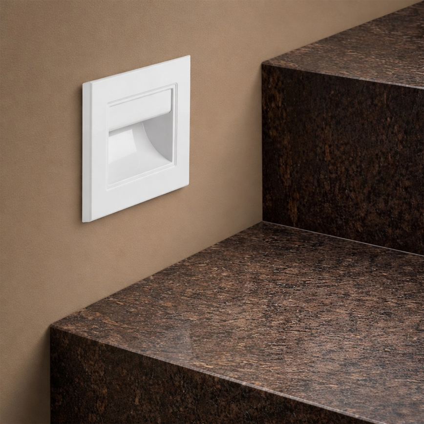 Брілагі - світлодіодний сходовий світильник СТЕП ЛАЙТ 1,5Вт/230В IP44 білий