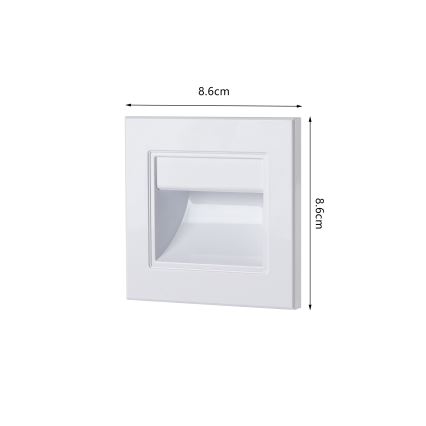 Брілагі - світлодіодний сходовий світильник СТЕП ЛАЙТ 1,5Вт/230В IP44 білий