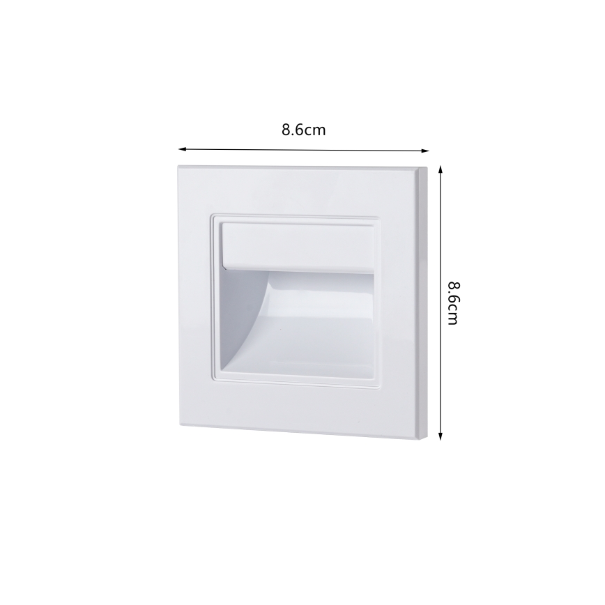 Брілагі - світлодіодний сходовий світильник СТЕП ЛАЙТ 1,5Вт/230В IP44 білий