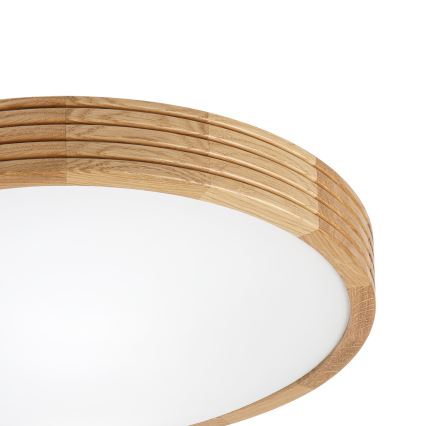 Brilagi - LED-стельовий світильник CARVALHO MODERN SLIM 2xE27/60W/230V діам. 37,5 см дуб
