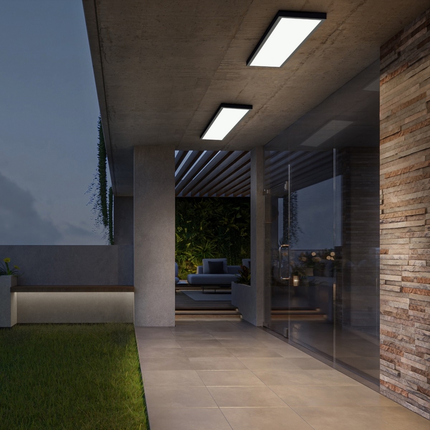 Brilagi - Світлодіодний стельовий світильник для ванної кімнати FRAME LED/50W/230V 120x30 см IP44 чорний