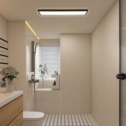 Brilagi - Світлодіодний стельовий світильник для ванної кімнати FRAME LED/50W/230V 120x30 см IP44 чорний