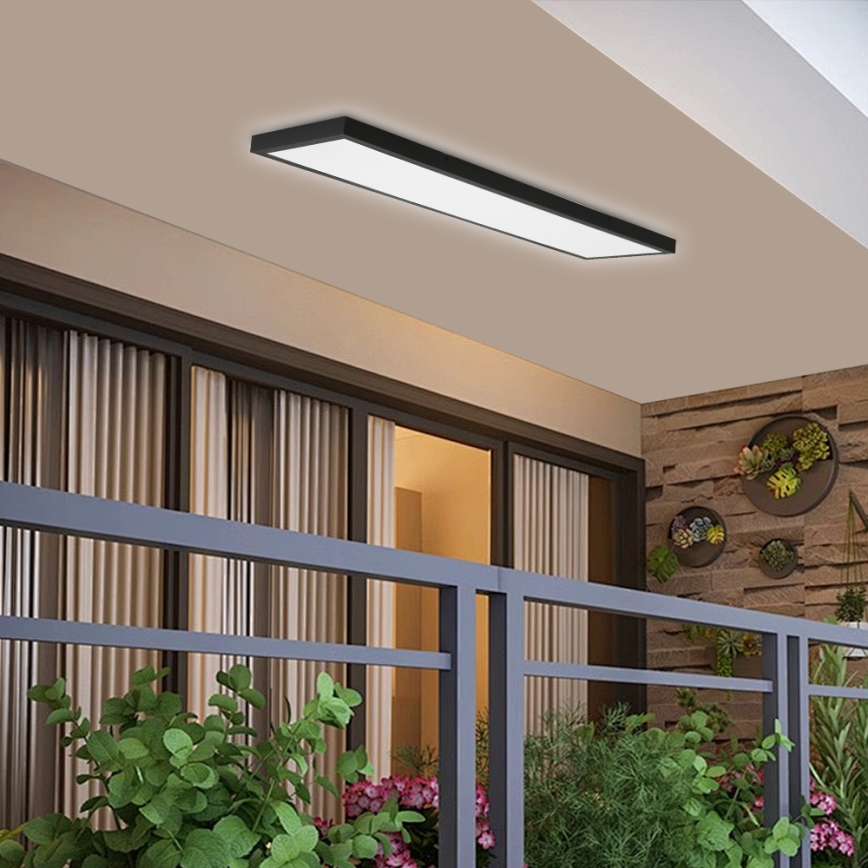 Brilagi - Світлодіодний стельовий світильник для ванної кімнати FRAME LED/50W/230V 120x30 см IP44 чорний