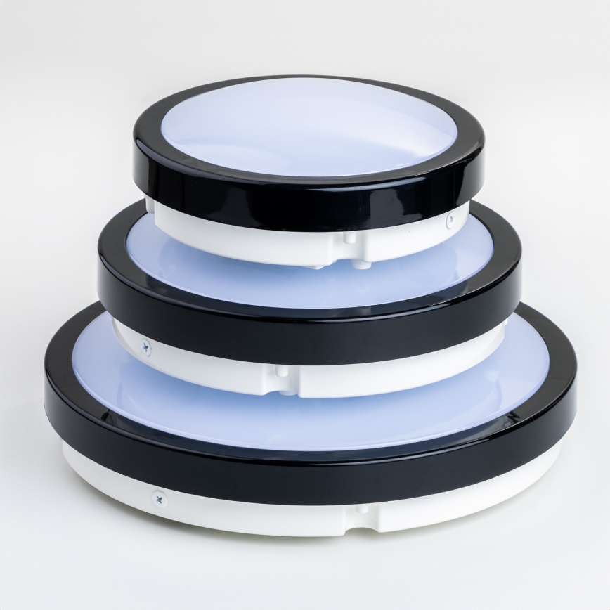 Brilagi - Світлодіодний стельовий світильник для ванної кімнати PERA LED/12W/230V діаметр 18 см IP65 чорний