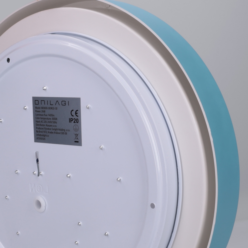 Brilagi - Світлодіодний стельовий світильник MATTEO LED/24W/230V діаметр 31 см бірюзовий