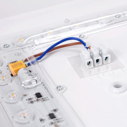 Брілагі - світлодіодний стельовий світильник ПІЛАНА LED/24W/230V дуб/білий 32x32 см