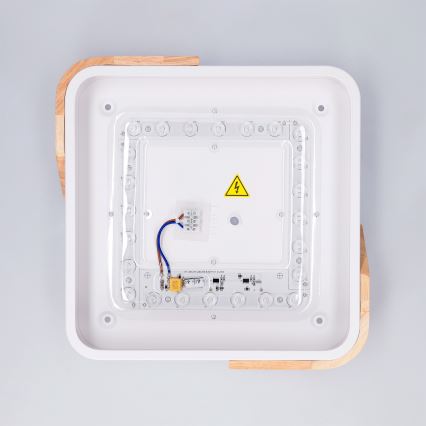 Брілагі - світлодіодний стельовий світильник ПІЛАНА LED/24W/230V дуб/білий 32x32 см
